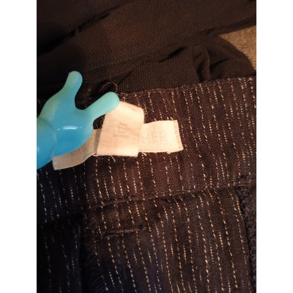 Eileen Fisher Pants Women Black Large Rainfall Wide Leg Crop Casual Minimalist - Picture 5 of 5